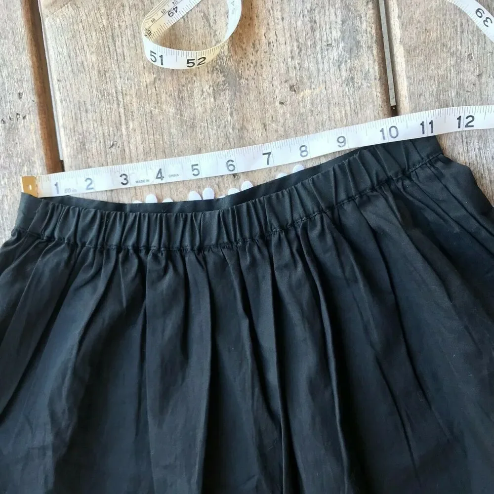 Gymboree Girls Skirt Size‎ 10 Daisy Park Black Poplin Trim Skater Cotton NEW